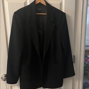 LOFT Crepe Black Blazer